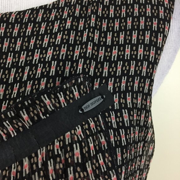 COP COPINE 2ply Fabric Multi-Color Print KANON Bubble Hem Overlay Details Dress - Picture 10 of 13